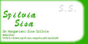 szilvia sisa business card